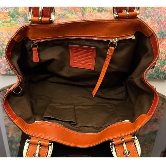 GUC Coach F13732 Soho Pleated Leather Satchel Tote - Picture 8 of 9